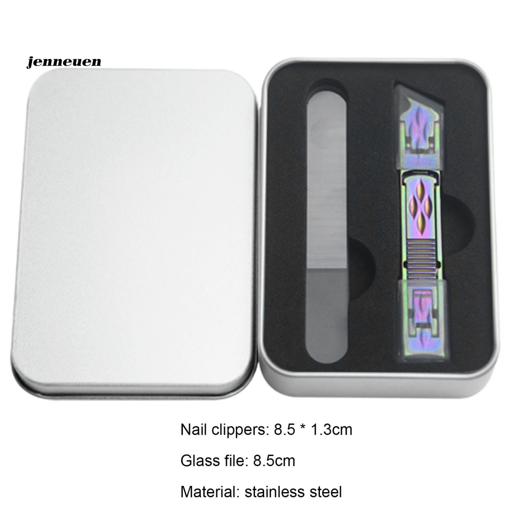 1 Bộ Kềm Cắt Móng Tay Cạnh Cong Có Thể Gấp Gọn Chống Biến Dạng