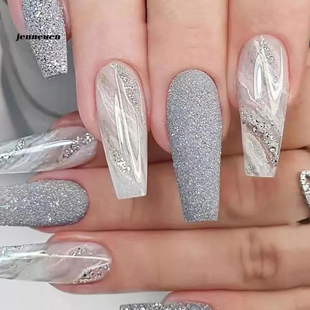 1 Bộ Móng Tay Giả Dài Che Phủ Toàn Diện Không Gây Kích Ứng