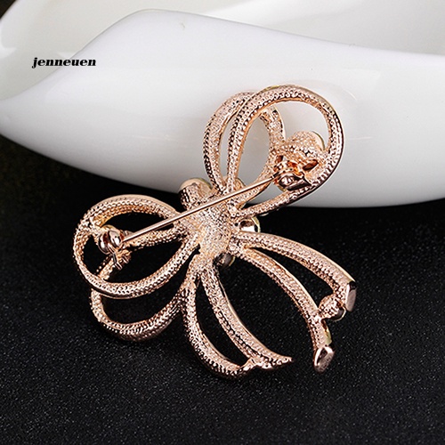 Trâm Cài Áo Hình Nơ Có Đính Đá Hợp Thời Trang Cho Nữ