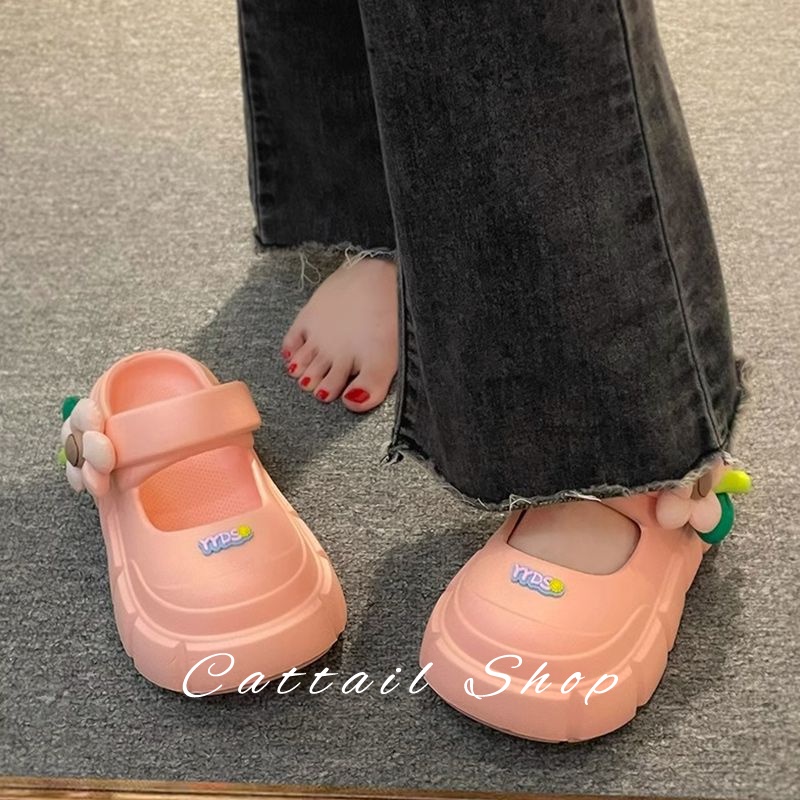 Cattail dép nữ dép cross dép bánh mì nữ dép bánh mì nữ Chống Trượt 071806