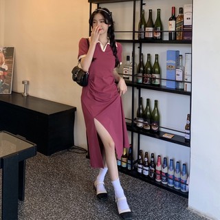 Đầm Dài Tay Ngắn Phong Cách Hàn Quốc Thiết Kế Mới Cho Nữ