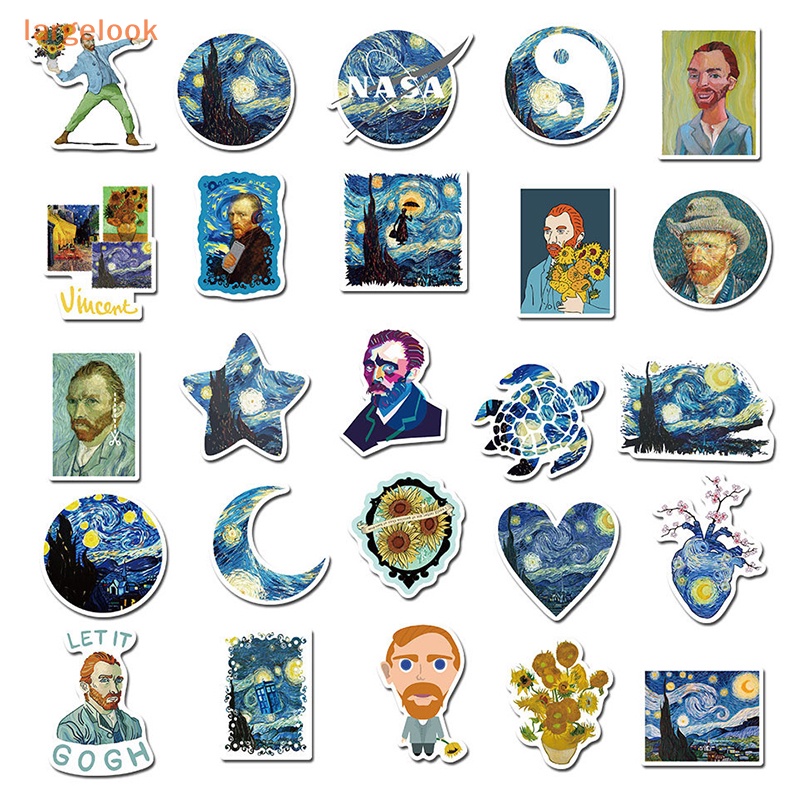 Set 40 Sticker Vincent Willem Họa Sĩ Van Gogh