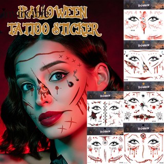 Miếng Dán Hình Xăm Kinh Dị Dùng Một Lần Trang Trí Tiệc Halloween