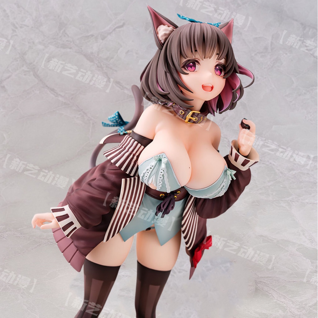 Mô Hình Nhân Vật Cô Gái Tai Mèo Hai Chiều Dễ Thương Để Bàn Trang Trí
