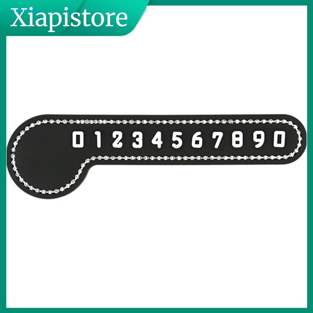 1 Bộ Thẻ Đậu Xe Tạm Thời Hình Nốt Nhạc Đính Đá Trang Trí Xe Hơi