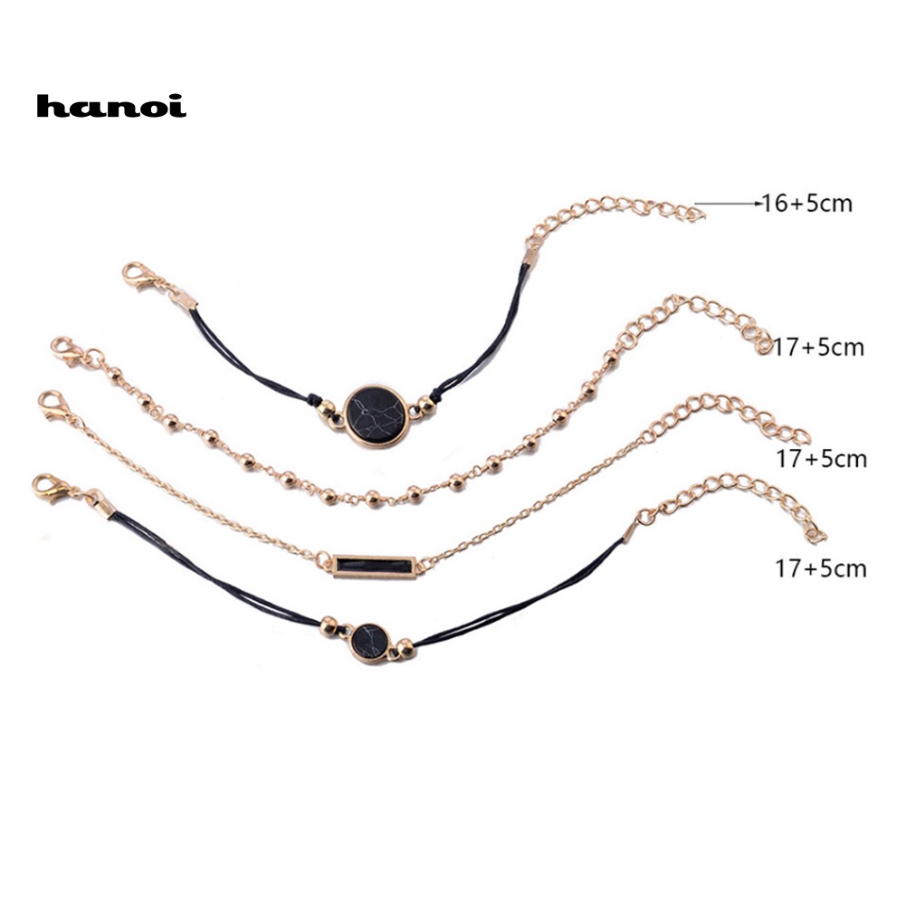 Set 4 Vòng Đeo Tay Phong Cách Bohemian Xinh Xắn Dành Cho Nữ