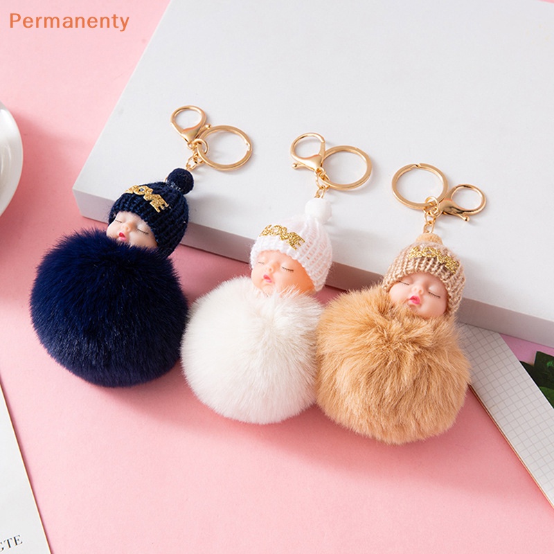 Móc Khóa Búp Bê Em Bé Đang Ngủ Nhồi Bông Dễ Thương