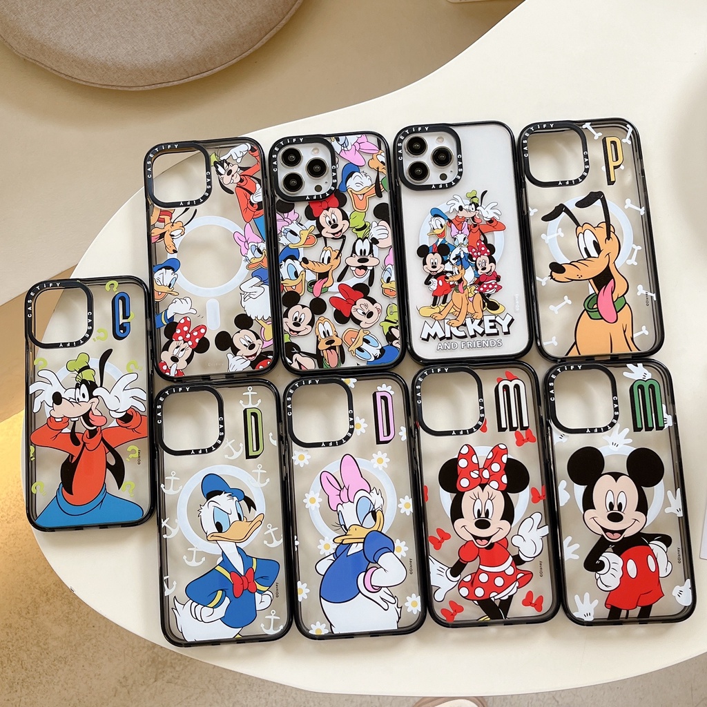Ốp Điện Thoại Acrylic Cứng Trong Suốt Hình Disney Mickey Và Những Người Bạn Cho iPhone 15 14 13 12 11 Pro Max Plus