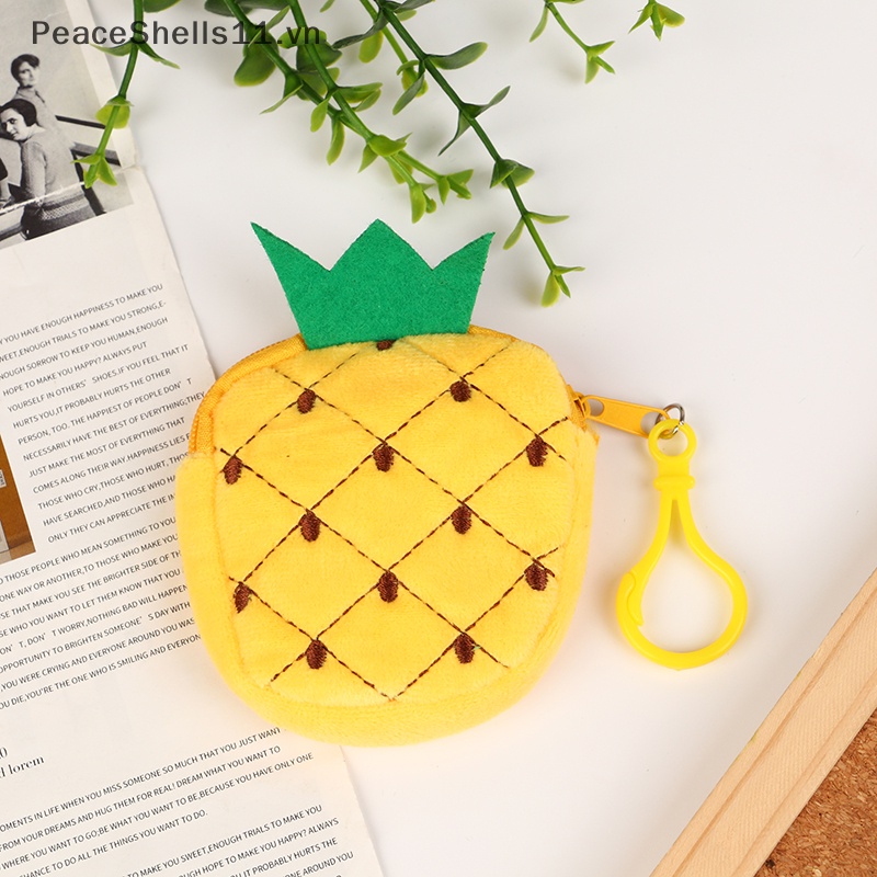 Túi Đựng Tiền Xu Hình Quả Dâu Tây / Quả Dâu Tây Dễ Thương 1Pc