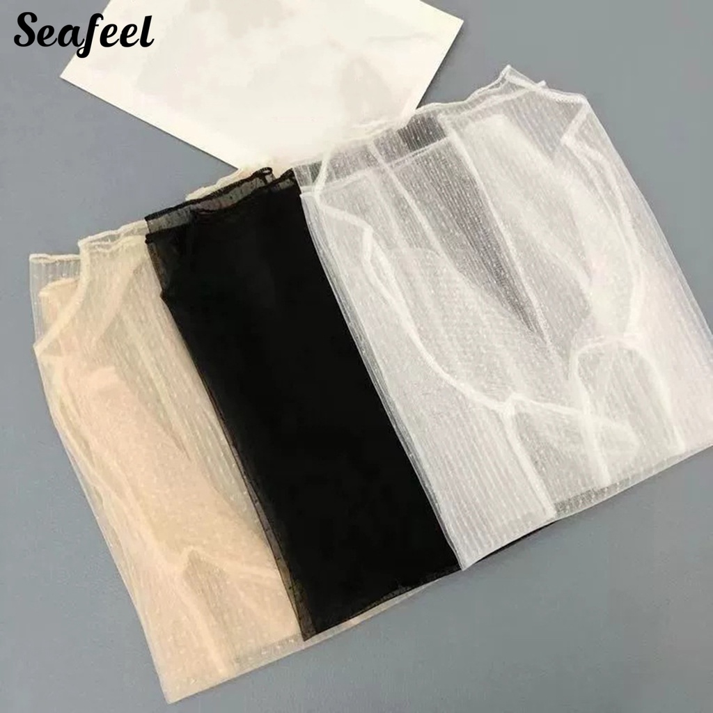 Áo Sơ Mi Vải Ren Mỏng Xuyên Thấu Mềm Mại Cổ Cao Dài Tay Thời Trang Mùa Hè Dành Cho Nữ