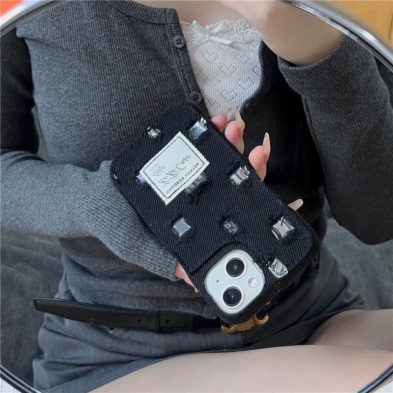 Hoạt Hình Ốp Điện Thoại Họa Tiết denim Cho iphone15 15pro 15promax 14promax 14 14pro 13 13pro 13promax 12 12pro 12promax 11