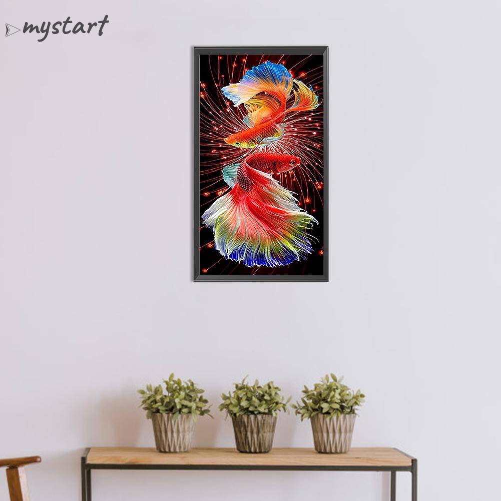 Tranh Đính Đá Kim Cương Toàn Bộ 5D DIY Hình Cá Koi