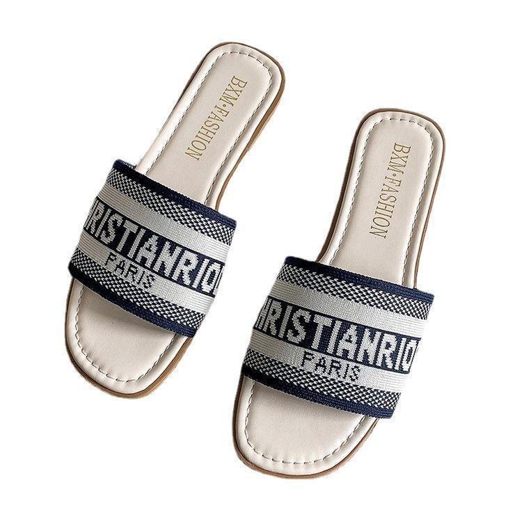 CK dép nữ đi trong nhà dép bánh mì Dép quai ngang giày nữ 30Z23072625