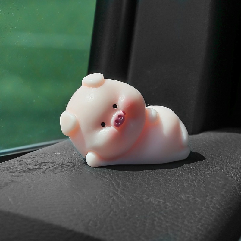 1 Tượng Heo Hồng Mini Bằng Nhựa Resin Dễ Thương Trang Trí Bảng Điều Khiển Xe Hơi