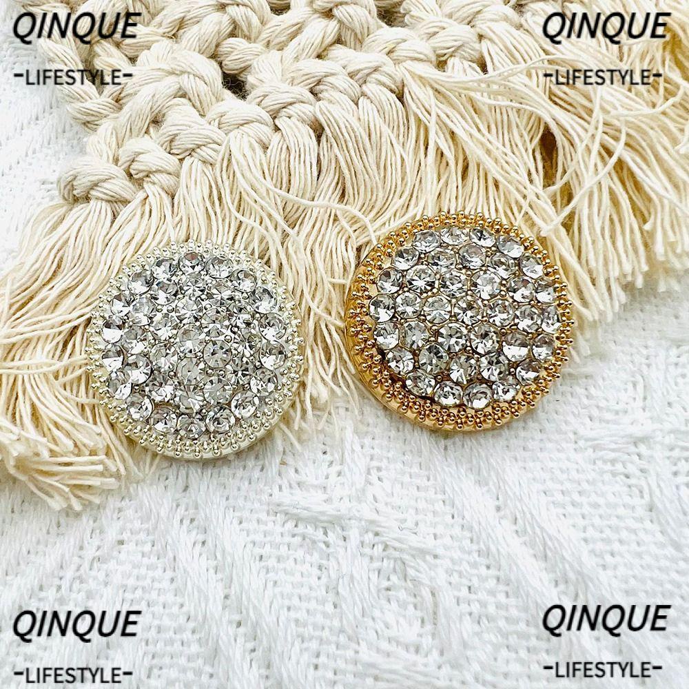 Bộ 10 Nút Áo Kim Loại Đính Đá Thời Trang