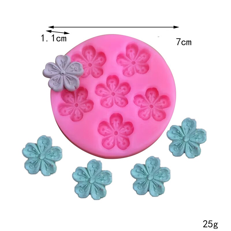 Khuôn Silicone Làm Xà Phòng / Sô Cô La Hình Hoa Độc Đáo Tiện Dụng