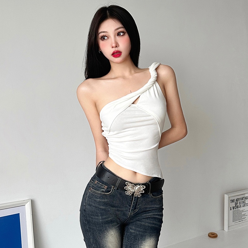 Klalien Áo Hai Dây Mùa Hè Kiểu Dáng Đơn Giản Hợp Thời Trang Cho Nữ