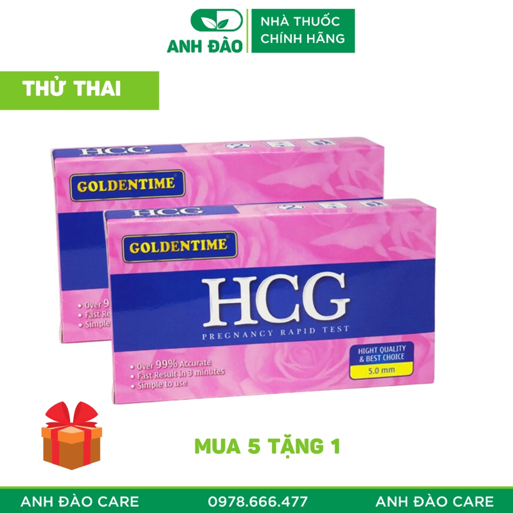 ✅Que thử thai Goldentime HCG, phát hiện xem bản thân có thai hay không-NHÀ THUỐC ĐỨC TÂM [CHÍNH HÃNG]