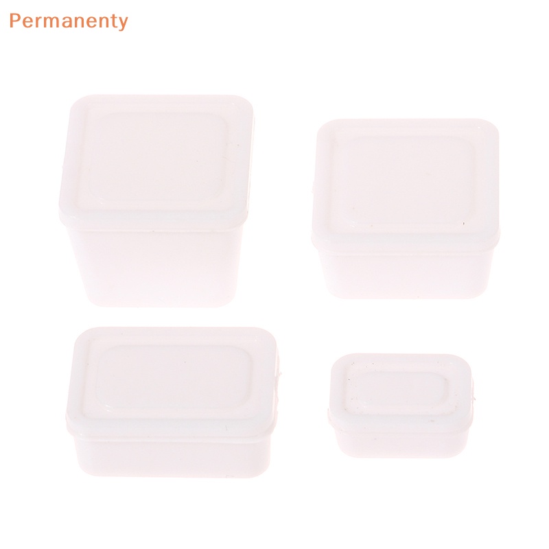 1 Bộ Hộp Cơm Bento Màu Trắng Tỷ Lệ 1: 12 Dùng Trang Trí Nhà Búp Bê