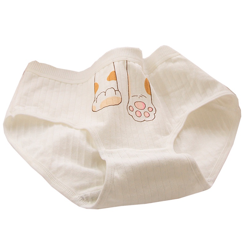 Quần Lót Cotton Nguyên Chất Cỡ Lớn In Hình Chú Chó Corgi Dễ Thương Cho Nữ