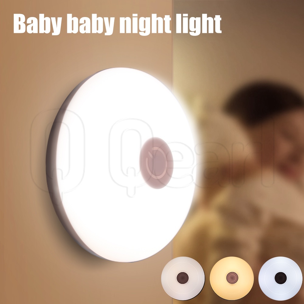 Đèn LED Tròn 3 Chế Độ Mini Dễ Thương Tiết Kiệm Năng Lượng