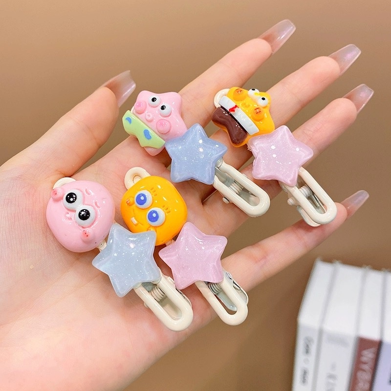 Hàng Mới Về Kẹp Tóc Mái Lượn Sóng Họa Tiết Hoạt Hình Dễ Thương Cho Nữ