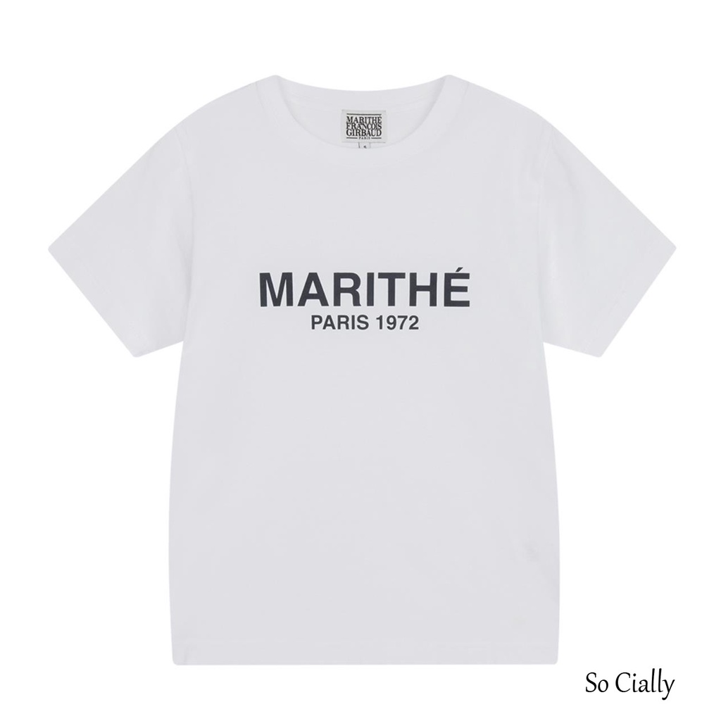 Áo Thun Ngắn Tay In LOGO Marithe Francois Thời Trang Mùa Hè Hàn Quốc