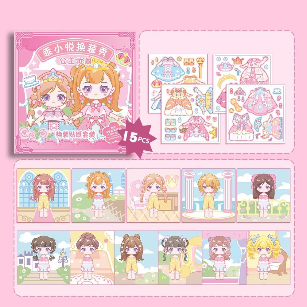 Mmluck girls sticker Dán Trang Trí Sách Hoạt Hình Công Chúa Cho Bé Gái / Trẻ Mới Biết Đi diy