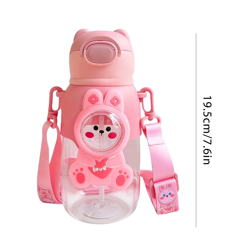 Bình Đựng Nước Mini Dành Cho Bé, Có Ống Hút Và Quai Đeo Chéo YK