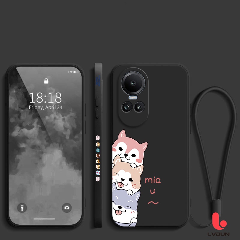 Ốp Điện Thoại Cho OPPO Reno10 5G Reno 10Pro 5G Ốp Điện Thoại Silicon Mềm Họa Tiết Cún Dễ Thương Cho OPPO Reno 10 5G Reno 10Pro 5G 2B-GG