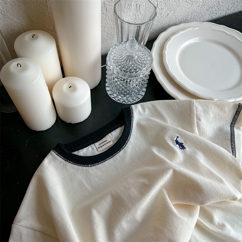 Bộ Quần Áo Thể Thao Cotton Nguyên Chất Dáng Rộng Phong Cách Hàn Quốc Thời Trang Mùa Hè Hàng Mới 2023 Dành Cho Bé Trai