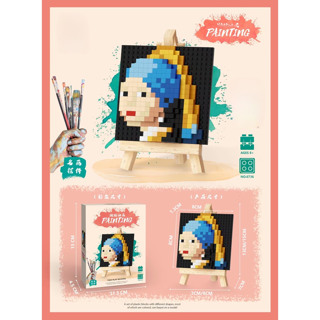 Bộ Đồ Chơi Lắp Ráp Tranh Sơn Dầu 6736-6742