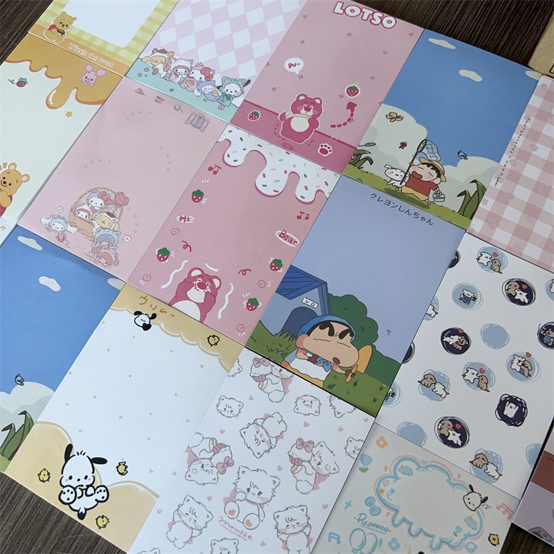 Bộ 4 Giấy Ghi Chú Họa Tiết Hoạt Hình Sanrio Mikko Đáng Yêu