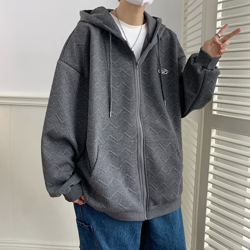 Áo hoodie zip Khoác Cardigan Có Nón Trùm  Dáng Rộng Màu Trắng Phong Cách Hàn Quốc áo khoác nam nỉ  Thời Trang Cho Cặp Đôi áo hoodie essentials