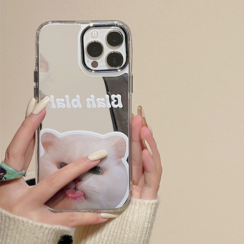 Ốp Điện Thoại Hình Chó Mèo Tráng Gương Cho iPhone 14 13 12 11 Pro Max XR IX