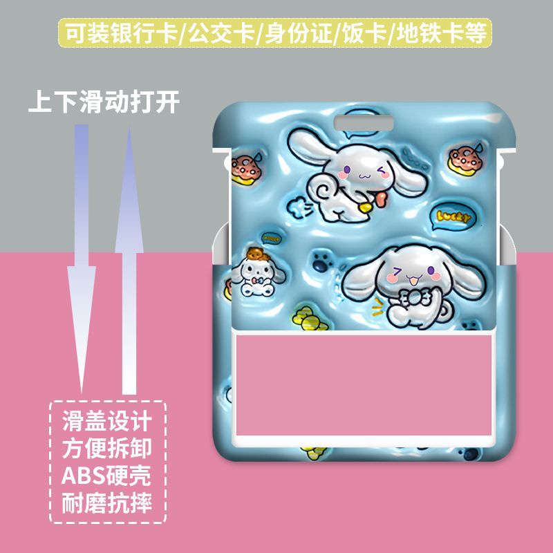 Giá Đỡ Thẻ Tên 3D Trong Suốt Họa Tiết Gấu / Dâu Tây / Melody Kuromi Hoạt Hình Melody Kuromi Dễ Thương