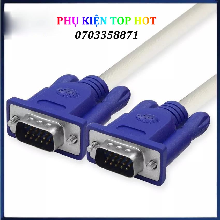 Dây cáp VGA Trắng dài 1,5M , 3M, 5M, 10M