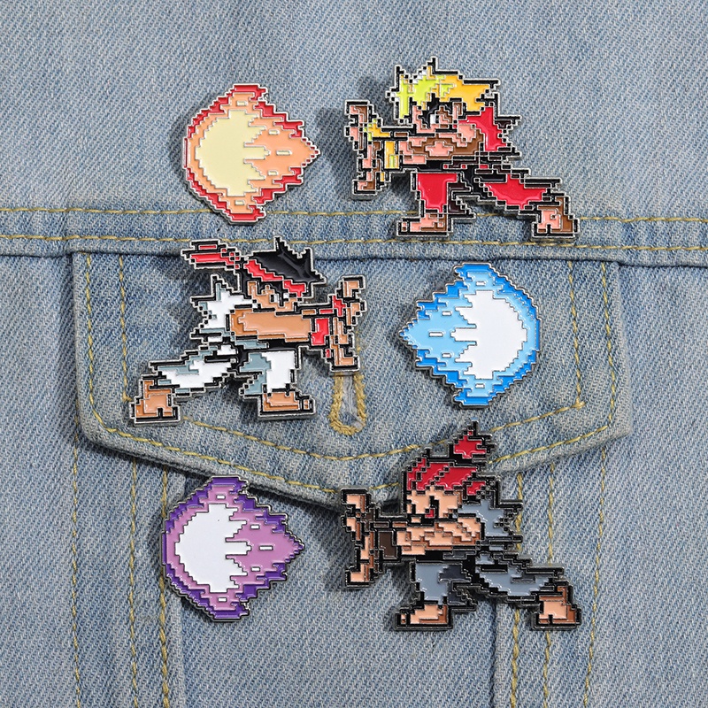 Huy Hiệu Cài Áo Kim Loại Hình Nhân Vật Trong Game Street Fighter