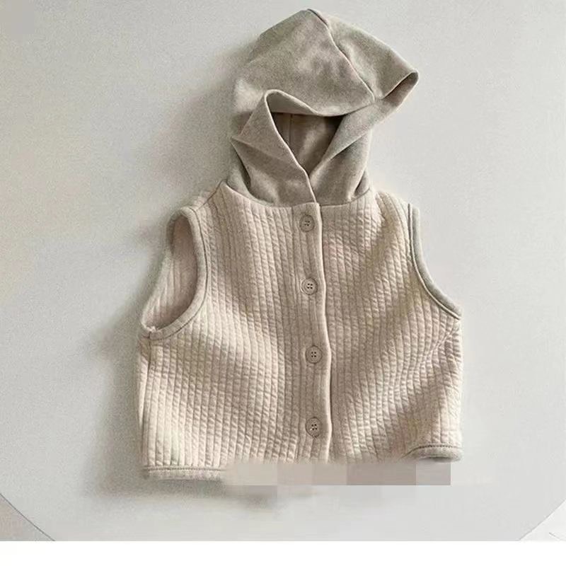 Áo Hoodie Không Tay Phong Cách Hàn Quốc Thời Trang Xuân Thu Dành Cho Bé