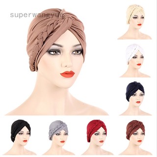 Mũ turban thắt bím tóc trước wy1