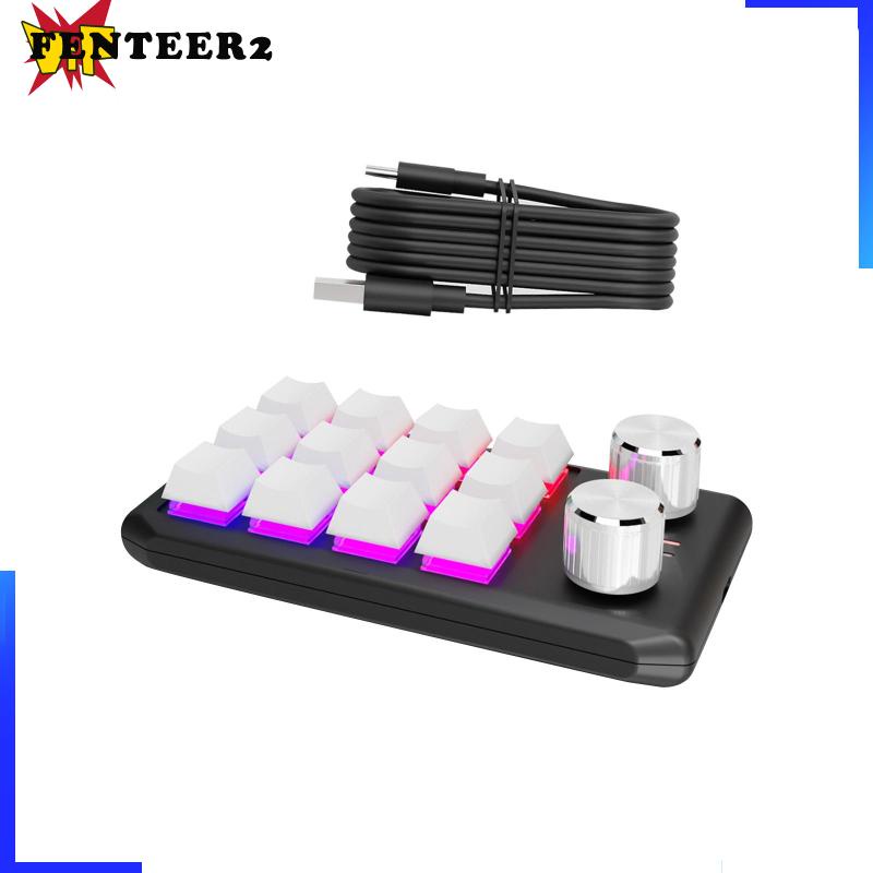 Bàn Phím Mini 12 Phím RGB Chống Trượt Kèm Dây Cáp USB Và 2 Nút Lập Trình Chuyên Dụng