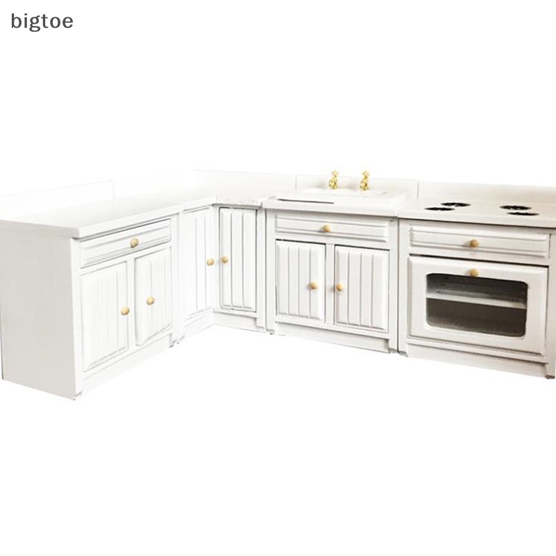 Bigtoe 1:12 nhà búp bê nội thất nhà bếp thu nhỏ tủ phụ kiện nhà búp bê boutique