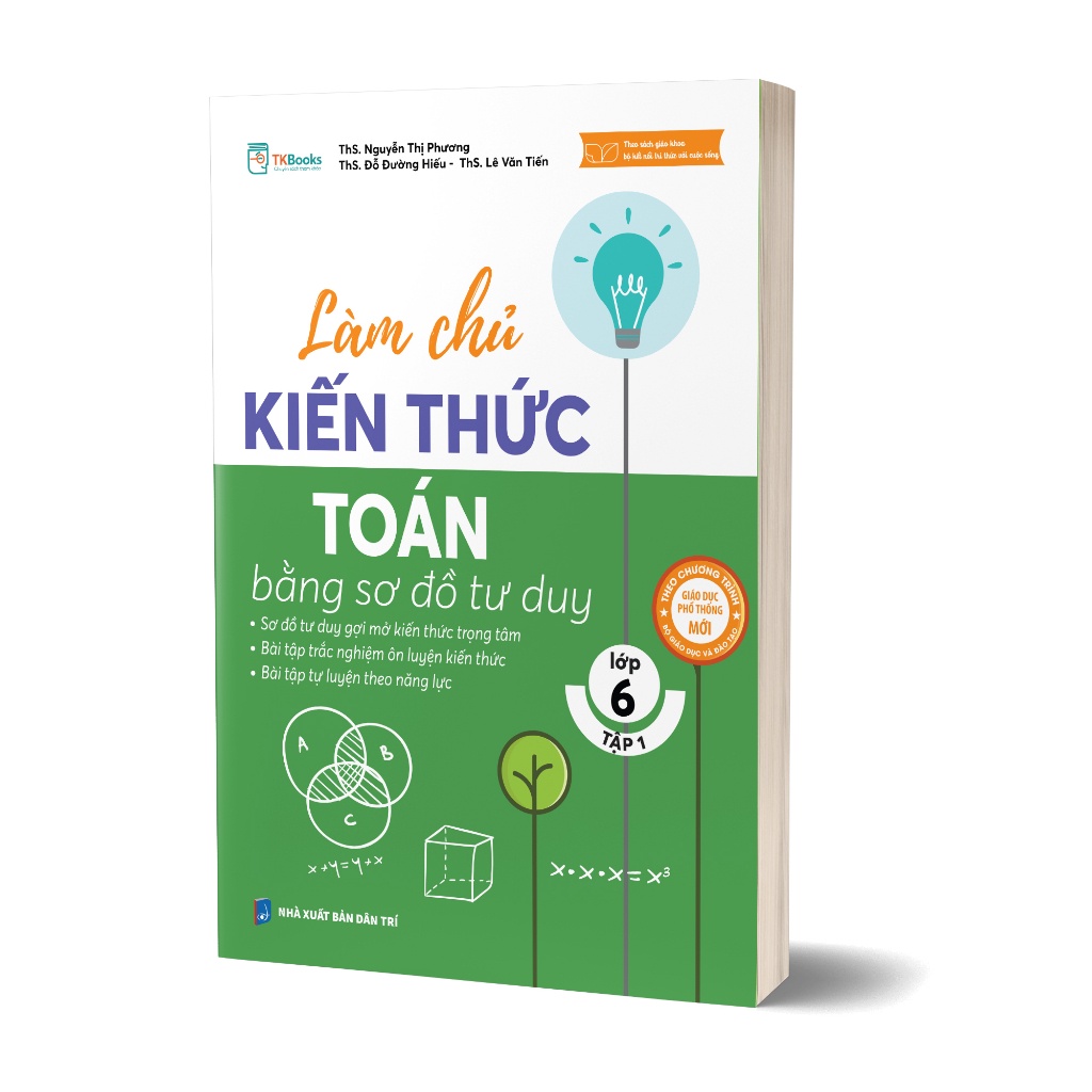 Sách - Làm chủ Kiến thức Toán bằng Sơ đồ tư duy Lớp 6 - Tập 1 - Theo trương trình mới
