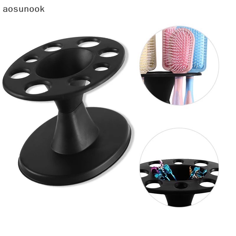 Aosunook 1 cái salon cắt tóc lược pp lưu trữ đế để làm tóc lược chải kéo sắt cuộn tổ chức giá đỡ tạo kiểu tóc en