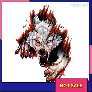 Re wolf print car sticker reflective trim sticker car motorcycle dual-use sticker