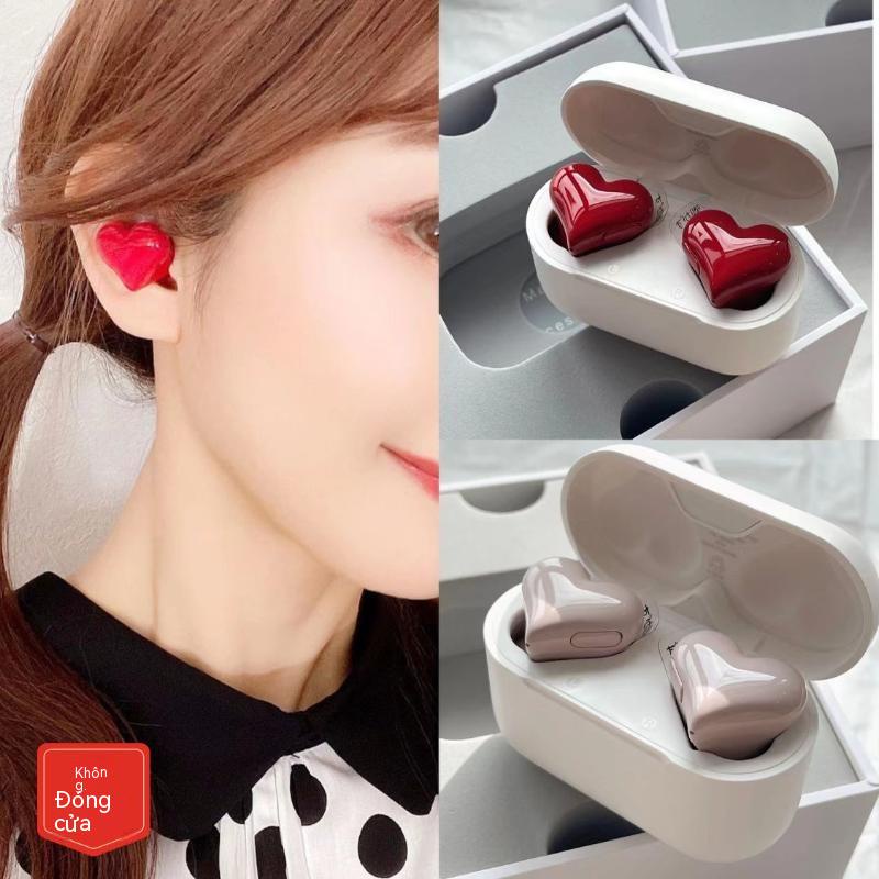 Tai Nghe Bluetooth Không Dây Tình Yêu Tai Nghe Giảm Tiếng Ồn Thời Trang Dễ Thương Hình Trái Tim