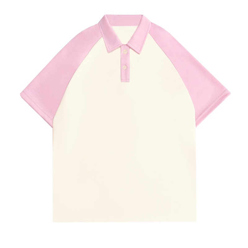 Áo polo SUXI đơn giản màu trơn tay raglan form rộng