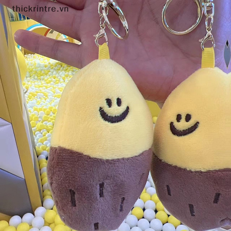 Thi smiley sweet potato keychain mặt dây chuyền hợp thời trang mát mẻ dễ thương sáng tạo búp bê sinh viên cặp đôi đi học u disk car keychain vn