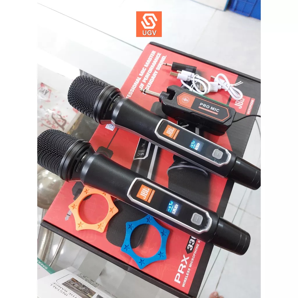 Bộ 2 Micro Không Dây JBL PRX 3300 và PRX 6600pro Chống Hú Siêu Nhẹ Pin Sạc Tiện Lợi