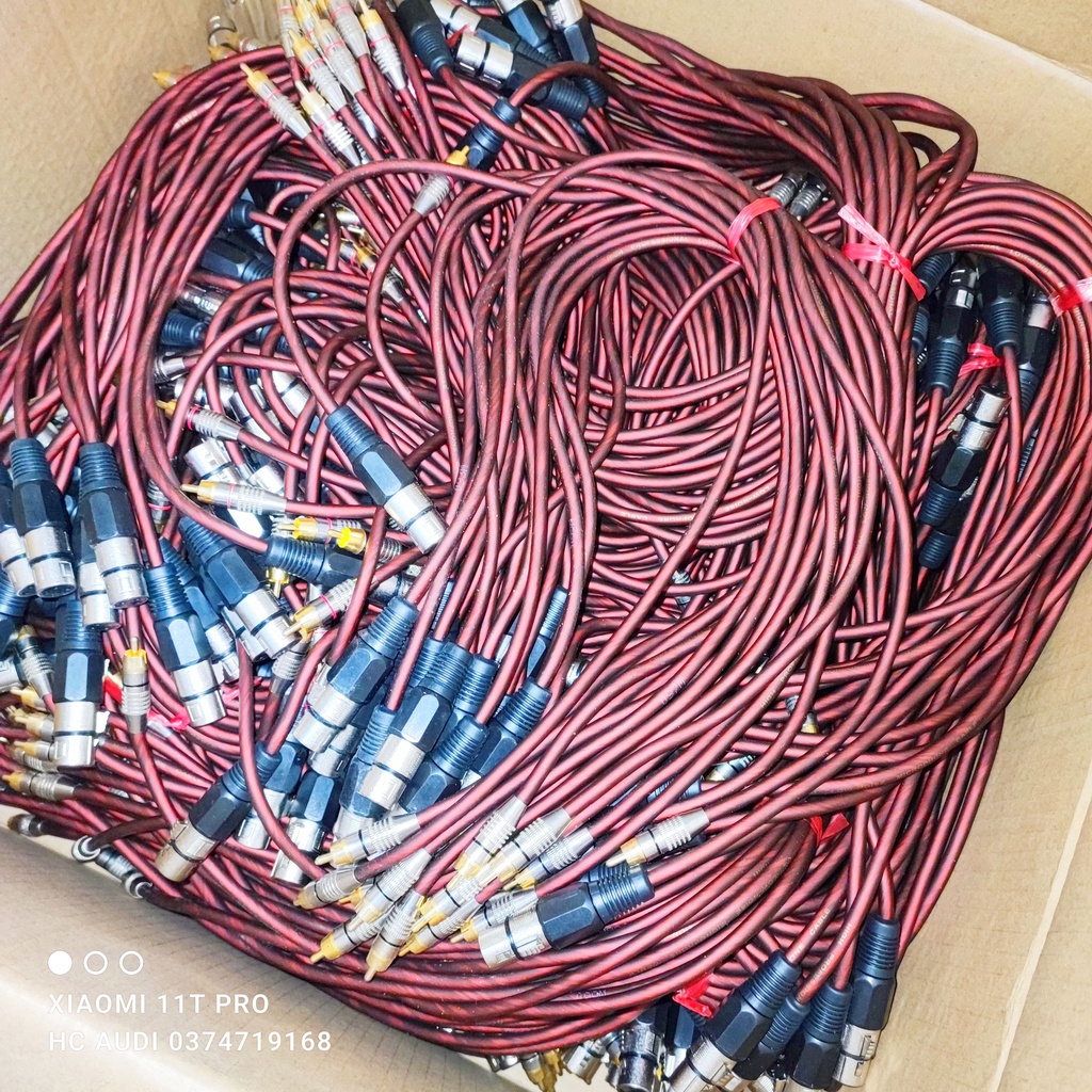 Dây CANON - AV - dây cáp âm thanh - Dây  Jack  Canon  Cái  ra hoa sen loại đẹp có bọc nhiễu chịu lực